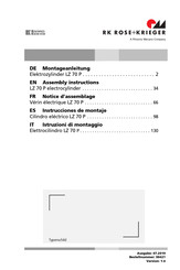 RK Rose+Krieger LZ 70 P Instrucciones De Montaje