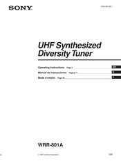 Sony WRR-801A Manual De Instrucciones