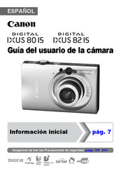 Canon IXUS 80 IS Guia Del Usuario