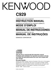 Kenwood C929 Manual De Instrucciones