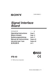 Sony IFB-40 Manual De Instrucciones