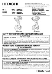 Hitachi Koki WR 18DSDL Instrucciones De Seguridad Y Manual De Instrucciones