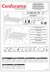 CONFORAMA LIT MAX Instrucciones De Montaje