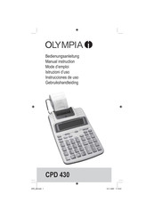 Olympia CPD 430 Instrucciones De Uso