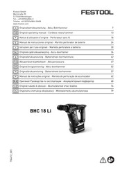 Festool BHC 18 Li Manual De Instrucciones