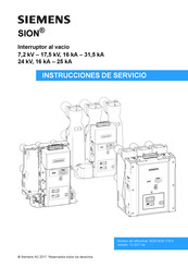 Siemens SION 17,5kV Instrucciones De Servicio