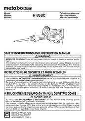 Metabo HPT H 65SC Manual De Instrucciones