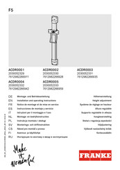 Franke ACDR0005 Instrucciones De Montaje