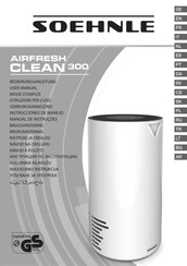 Soehnle AIRFRESH CLEAN 300 Instrucciones De Manejo