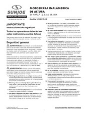sunjoe 24V-PS10-LTE Manual Del Operador