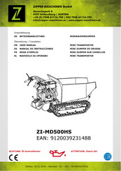 Zipper Maschinen ZI-MD500HS Manual De Instrucciones