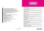 SHOEI Glamster Instrucciones De Uso