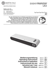 Martin Yale papermonster LA3 Instrucciones De Uso