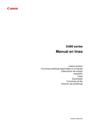 Canon E480 Serie Manual En Linea