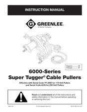 Greenlee Super Tugger 6000 Serie Manual De Instrucciones