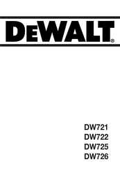 DeWalt DW721 Manual De Instrucciones