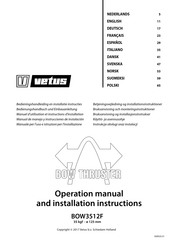 Vetus BOW THRUSTER Manual De Manejo