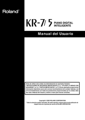 Roland KR-7/5 Manual Del Usuario