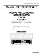 Harrington RYU100 Manual Del Propietário