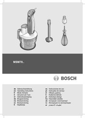 Bosch MSM78 Serie Instrucciones De Uso