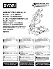 Ryobi TS1143L Manual Del Operador