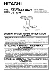 Hitachi DS 14DVF Manual De Instrucciones