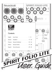 SoundCraft Spirit Folio Lite Guia Del Usuario