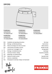 Franke DRYERS F5DR2003 Instrucciones De Montaje