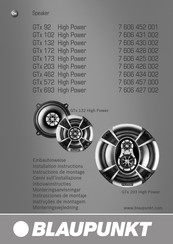 Blaupunkt 7 606 427 002 Instrucciones De Montaje