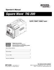 Lincoln Electric Square Wave TIG 200 Manual Del Usuario