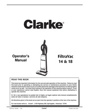 Clarke CombiVac 14 Manual Del Operador