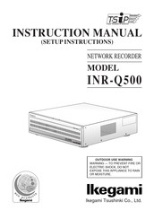 Ikegami INR-Q500 Manual De Instrucciones