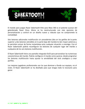 Razer Sabertooth Elite Guia Del Usuario