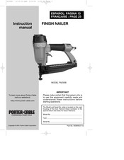 Porter Cable FN250B Manual De Instrucciones