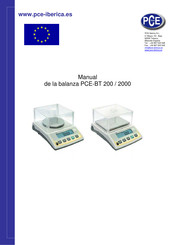 PCE Instruments PCE-BT2000 Manual De Instrucciones