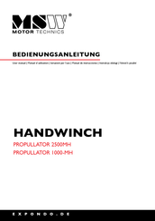 MSW PROPULLATOR 1000-MH Manual De Instrucciones