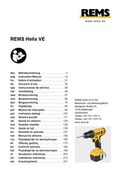 REMS Helix VE Instrucciones De Servicio