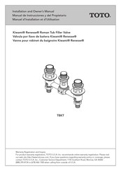 Toto Kiwami Renesse TBKT Manual De Instrucciones Y Del Propietario