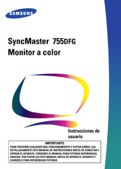 Samsung SyncMaster 755DFG Instrucciones De Usuario