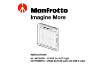 Manfrotto Lykos 2.0 2-in-1 Daylight and Bi-Color LED Manual De Instrucciones