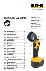 REMS Akku-LED-Lampe Instrucciones De Servicio