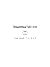 Bowers & Wilkins Formation Duo Manual De Instrucciones