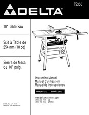 Delta TS350 Manual De Instrucciones