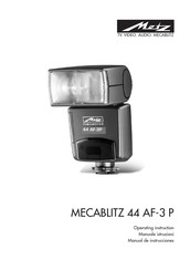 Metz MECABLITZ 44 AF-3 P Manual De Instrucciones