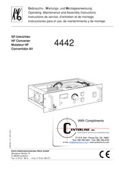 KaVo 4442 Instrucciones Para El Uso, De Mantenimiento Y De Montaje