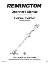 Remington RM4000B Manual Del Operador