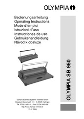 Olympia SB 950 Instrucciones De Uso