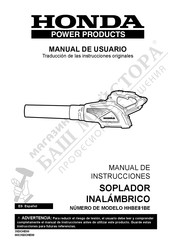 Honda HHBE81BE Manual De Usuario