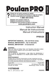 Poulan Pro PPBV25 Manual De Instrucciones