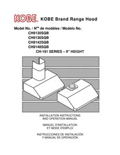 KOBE CH9130SQB Instrucciones De Instalación Y Manual De Operación